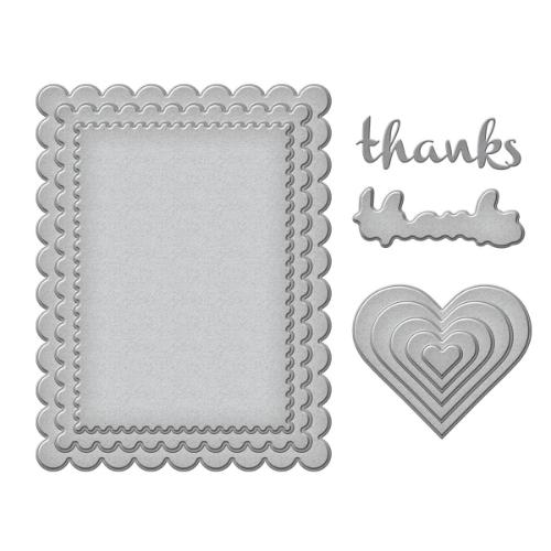 Spellbinders - Heartfelt Thanks & Scallops Etched Dies