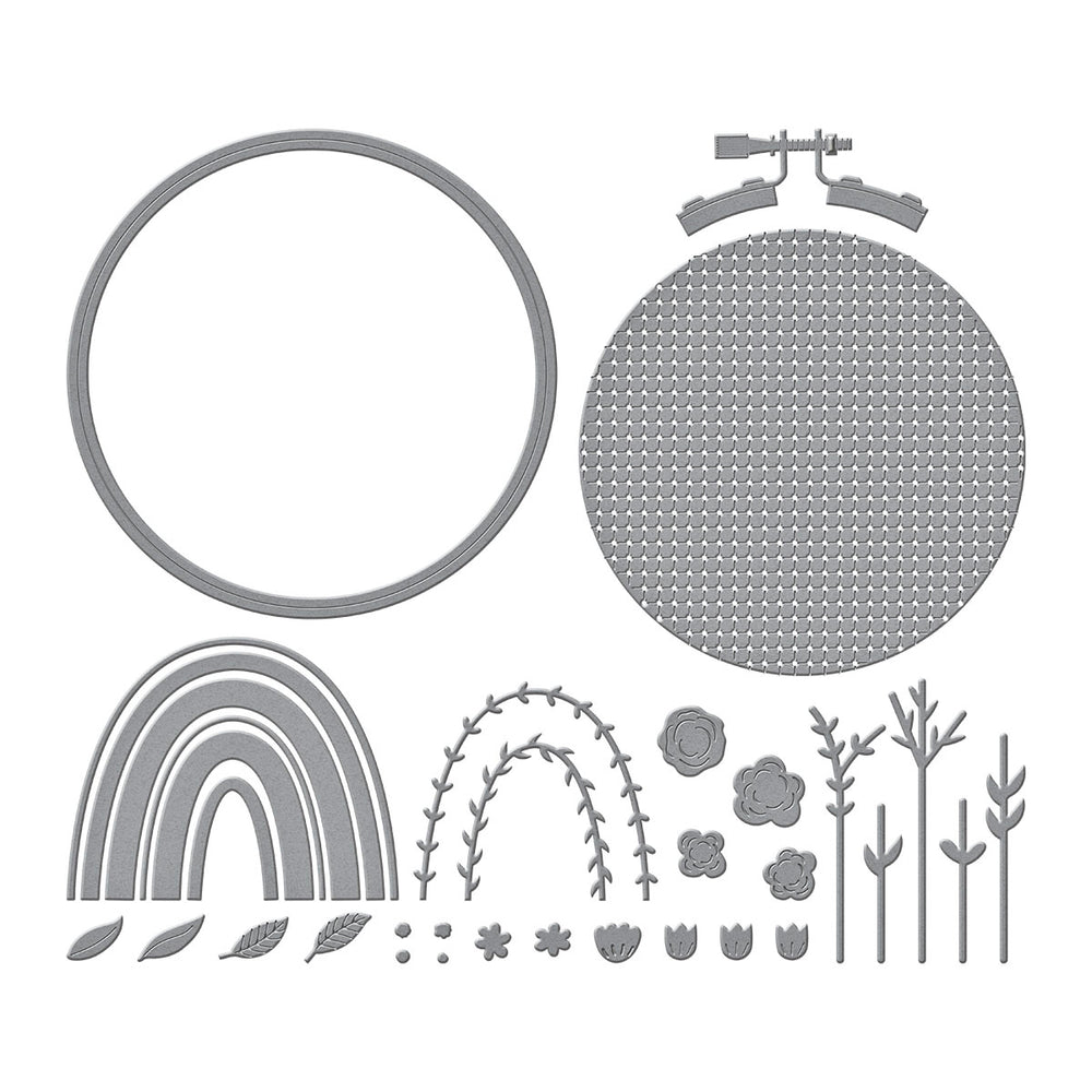 Spellbinders - Gathering Stitches Etched Dies