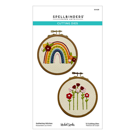Spellbinders - Gathering Stitches Etched Dies