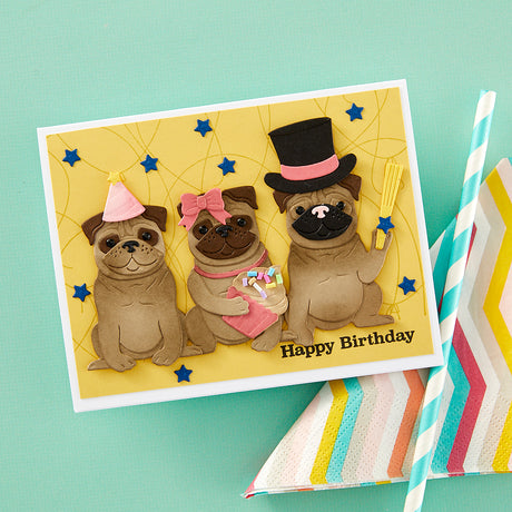 Spellbinders - Party Puggles Etched Dies