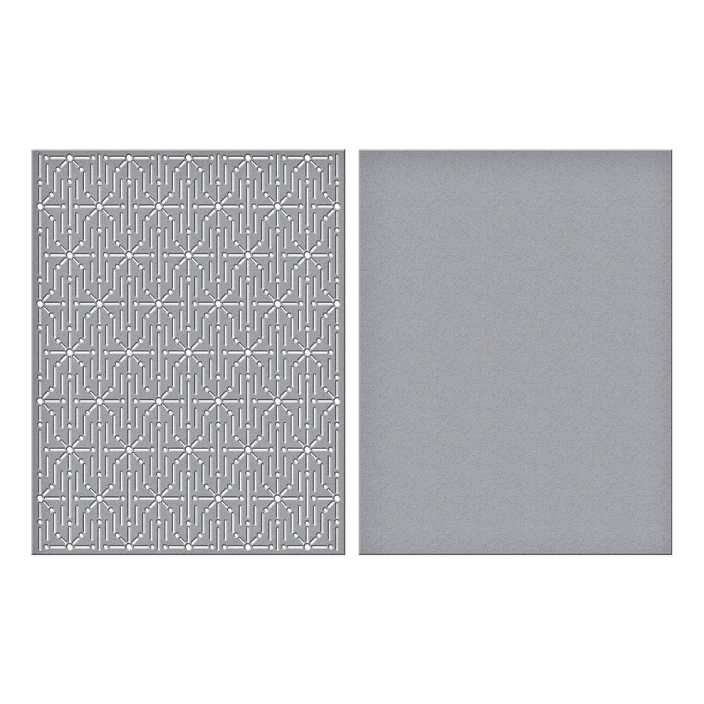 Spellbinders - Stitched Starfilled Background Etched Dies from the Stitched Bright Collection