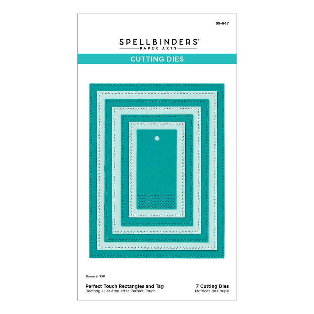 Spellbinders - Perfect Touch Rectangles and Tag Etched Dies from the Happy Hour Collection