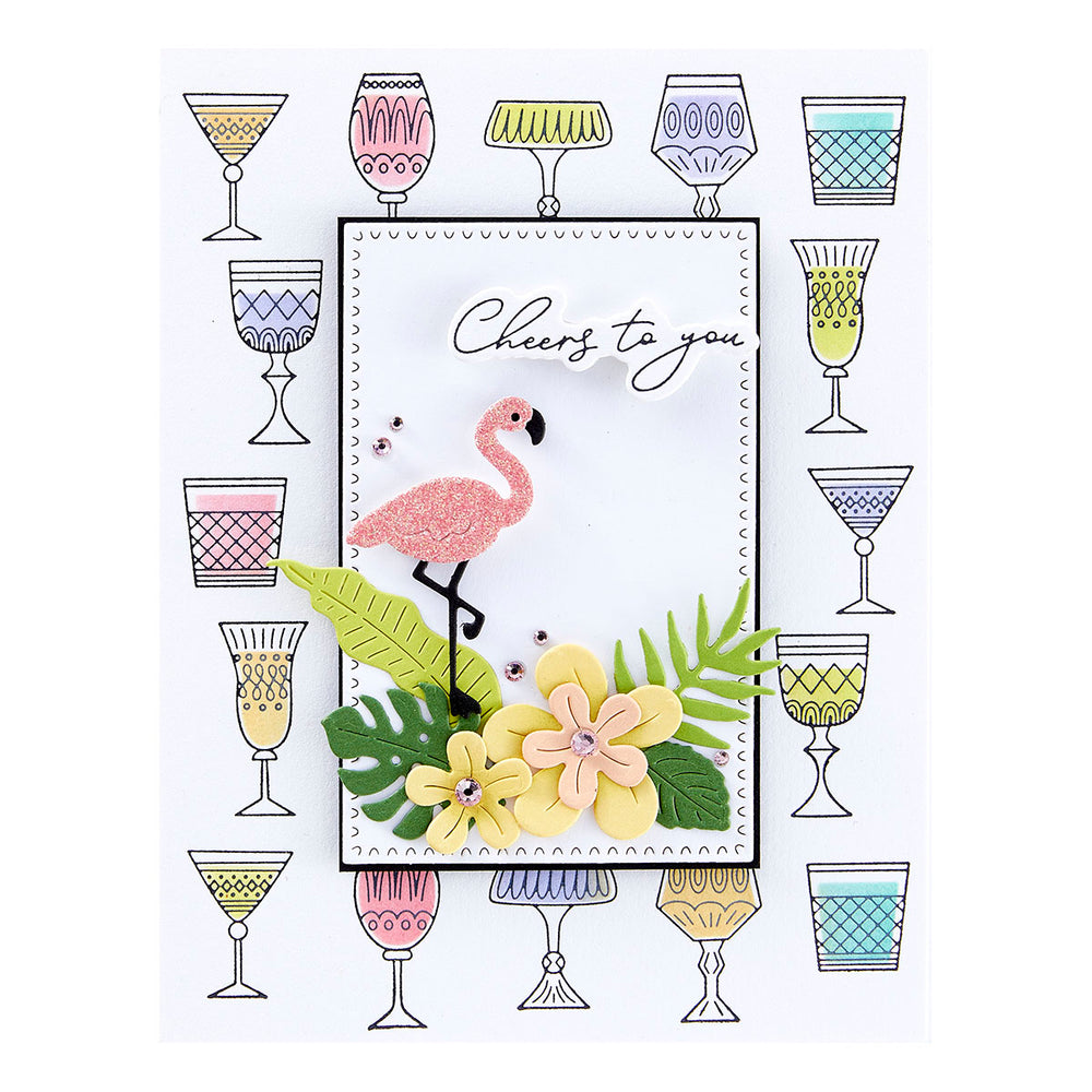 Spellbinders - Perfect Touch Rectangles and Tag Etched Dies from the Happy Hour Collection