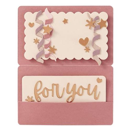 Spellbinders - Treat Yourself Gift Card Holder Etched Dies from the Bougie Birthday Collection by Nina Boettcher