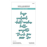 Spellbinders - Vivid Script Sentiments Etched Dies from the Vivid Expressions Collection