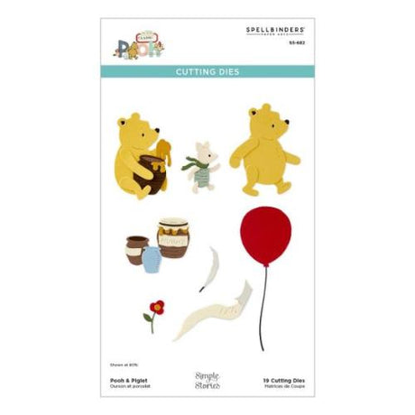 Spellbinders - Pooh & Piglet Etched Dies from the Say Cheese Classic Pooh Collection in Collaboration with Simple Stories