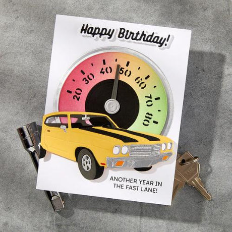Spellbinders - Speedometer Etched Dies from the Classic Road Legends Collection by Mindy Eggen
