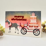 Spellbinders - Christmas Horse-Drawn Wagon Etched Dies from the Country Christmas Collection by Annie Williams