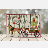 Spellbinders - Christmas Horse-Drawn Wagon Etched Dies from the Country Christmas Collection by Annie Williams