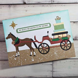 Spellbinders - Christmas Horse-Drawn Wagon Etched Dies from the Country Christmas Collection by Annie Williams