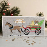 Spellbinders - Christmas Horse-Drawn Wagon Etched Dies from the Country Christmas Collection by Annie Williams