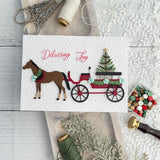 Spellbinders - Christmas Horse-Drawn Wagon Etched Dies from the Country Christmas Collection by Annie Williams