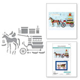 Spellbinders - Christmas Horse-Drawn Wagon Etched Dies from the Country Christmas Collection by Annie Williams