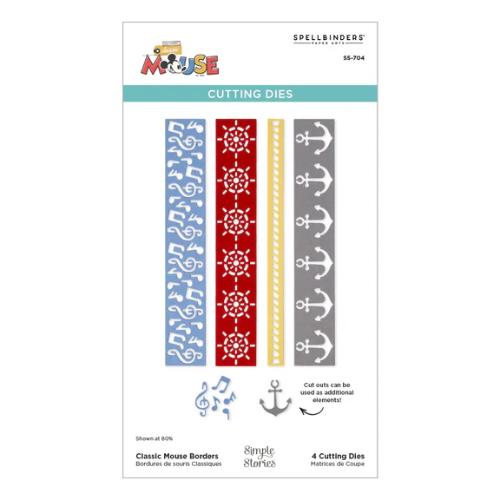 Spellbinders - Classic Mouse Borders Etched Dies from the Say Cheese Classic Mouse Collection