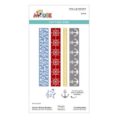 Spellbinders - Classic Mouse Borders Etched Dies from the Say Cheese Classic Mouse Collection