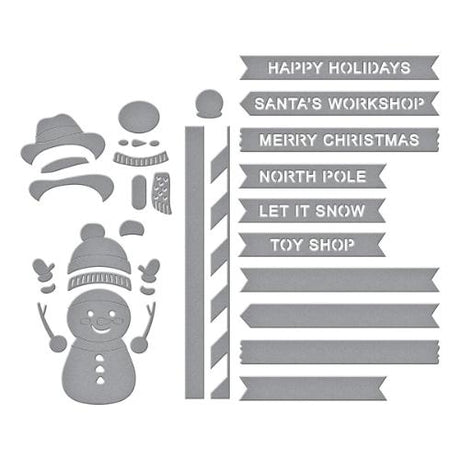 Spellbinders - North Pole Sentiments Etched Dies by Simon Hurley
