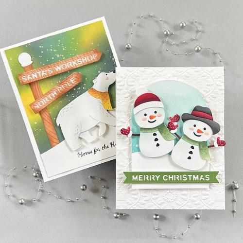 Spellbinders - North Pole Sentiments Etched Dies by Simon Hurley