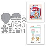 Spellbinders - Gingerbread Delivery Etched Dies from the Candy Christmas Collection by Stamperia