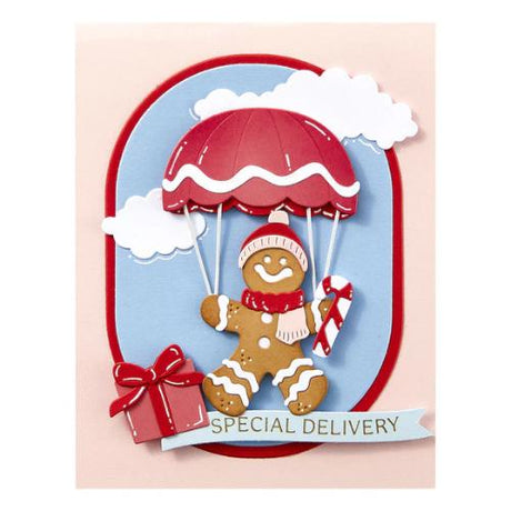 Spellbinders - Gingerbread Delivery Etched Dies from the Candy Christmas Collection by Stamperia
