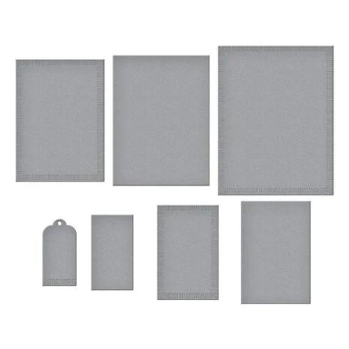 Spellbinders - Linear Touch Rectangles and Tag Etched Dies from the Happier Hour Collection