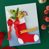 Spellbinders - Old-Fashioned Christmas Stocking Etched Dies with Simple Stories