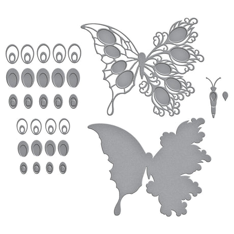 Spellbinders - Peacock Butterfly Etched Dies