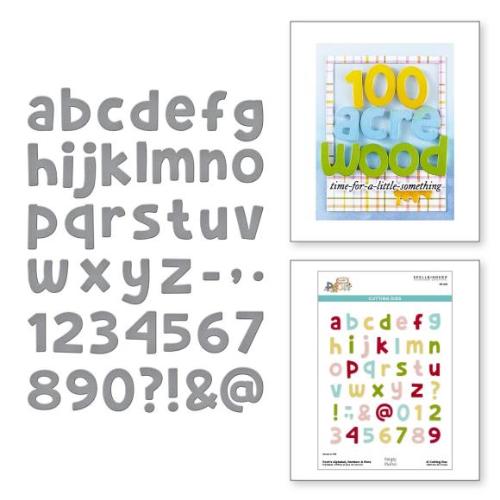 Spellbinders - Pooh's Alphabet, Numbers & More Etched Dies from the Say Cheese Classic Pooh Collection in Collaboration with Simple Stories