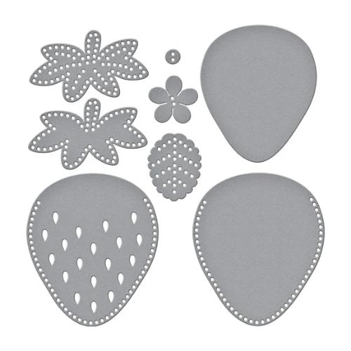 Spellbinders - Felt Berry Blossom Etched Dies from the Summer Felt Stitch & Create Collection by Nichol Spohr