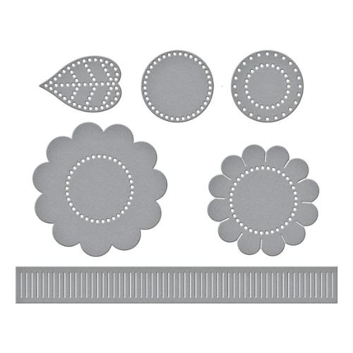 Spellbinders - Felt Sunflower Bloom Etched Dies from the Summer Felt Stitch & Create Collection by Nichol Spohr