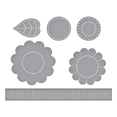 Spellbinders - Felt Sunflower Bloom Etched Dies from the Summer Felt Stitch & Create Collection by Nichol Spohr