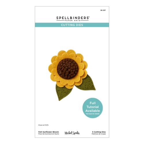 Spellbinders - Felt Sunflower Bloom Etched Dies from the Summer Felt Stitch & Create Collection by Nichol Spohr