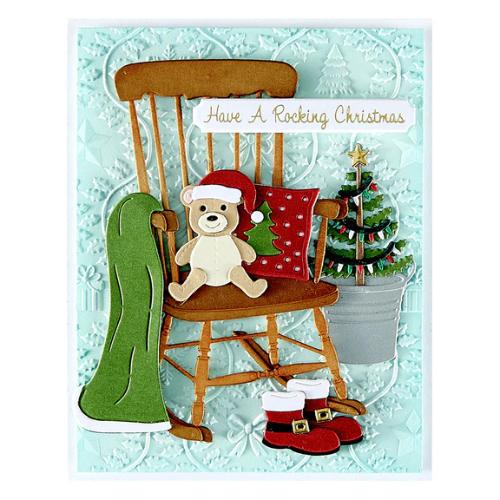 Spellbinders - Christmas Rocking Chair Etched Dies from the Country Christmas Collection by Annie Williams