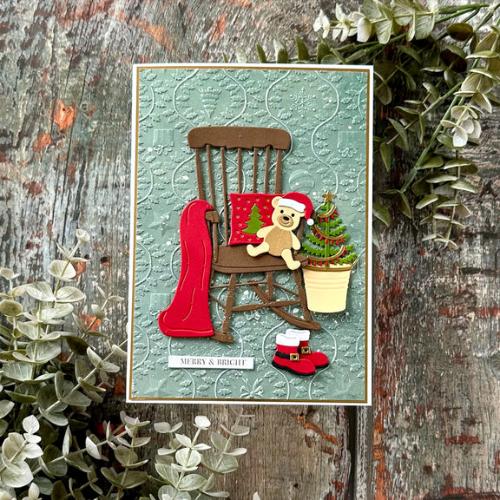 Spellbinders - Christmas Rocking Chair Etched Dies from the Country Christmas Collection by Annie Williams