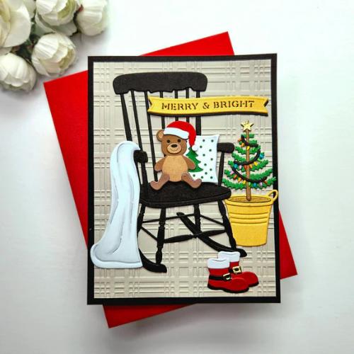 Spellbinders - Christmas Rocking Chair Etched Dies from the Country Christmas Collection by Annie Williams