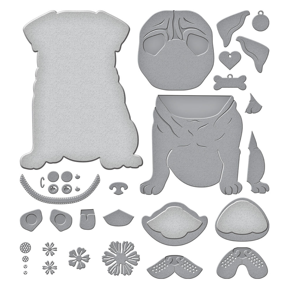 Spellbinders - Big Pug Etched Dies