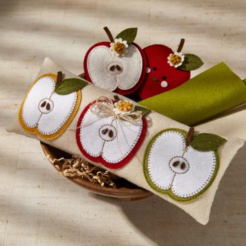 Spellbinders - Felt Cheeky Apple Etched Dies from the Summer Felt Stitch & Create Collection by Nichol Spohr