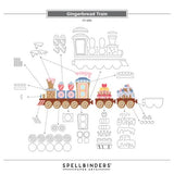 Spellbinders - Gingerbread Train Etched Dies from the Candy Christmas Collection by Stamperia