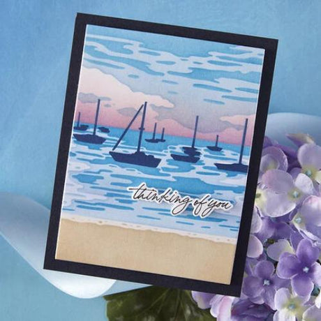 Hero Arts - Color Layering Harbor Stencils from the Seaside Blooms Collection