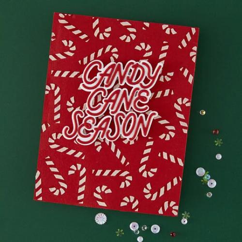 Hero Arts - Candy Cane Toss Up Stencil from the Candy Cane Season Collection