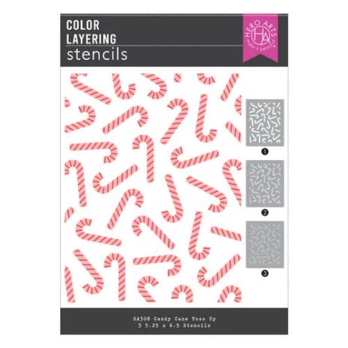 Hero Arts - Candy Cane Toss Up Stencil from the Candy Cane Season Collection