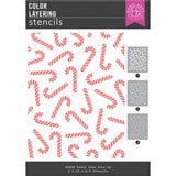 Hero Arts - Candy Cane Toss Up Stencil from the Candy Cane Season Collection