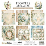Scrap Boys Flowers Melody 6x6 Inch Paper Pad (SB-FLME-09)