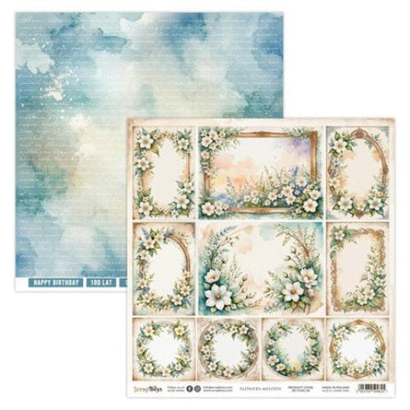 Scrap Boys Flowers Melody 6x6 Inch Paper Pad (SB-FLME-09)