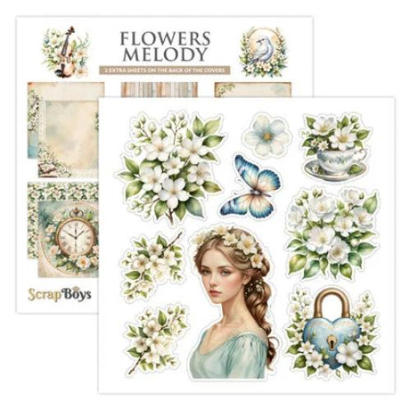 Scrap Boys Flowers Melody 6x6 Inch Paper Pad (SB-FLME-09)