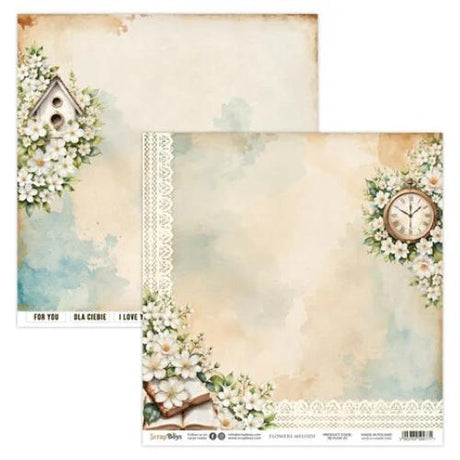 Scrap Boys Flowers Melody 6x6 Inch Paper Pad (SB-FLME-09)