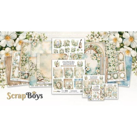 Scrap Boys Flowers Melody 6x6 Inch Pop Up Paper Pad (SB-FLME-11)