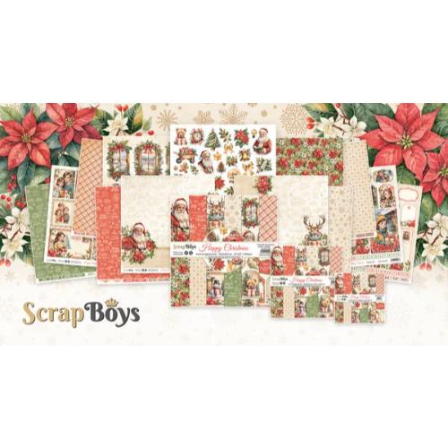 ScrapBoys Happy Christmas 8x8 Inch Paper Pad (SB-HACH-10)