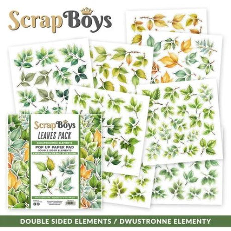 ScrapBoys Leaves Pack 6x6 Inch Pop Up Paper Pad (SB-LEPA-01)