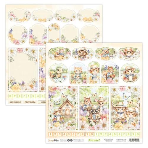 Scrap Boys Picnic! 6x6 Inch Paper Pad (SB-PICN-09)