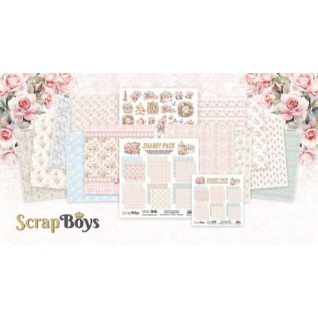 Scrap Boys Shabby Pack 8x8 Inch Paper Pad (SB-SHPA-10)